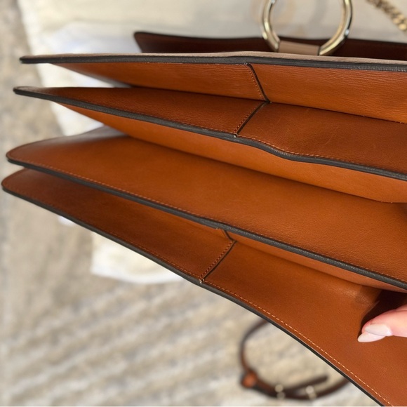 Chloe Patchwork Faye medium flap shoulder bag smooth calfskin - Picture 8 of 11